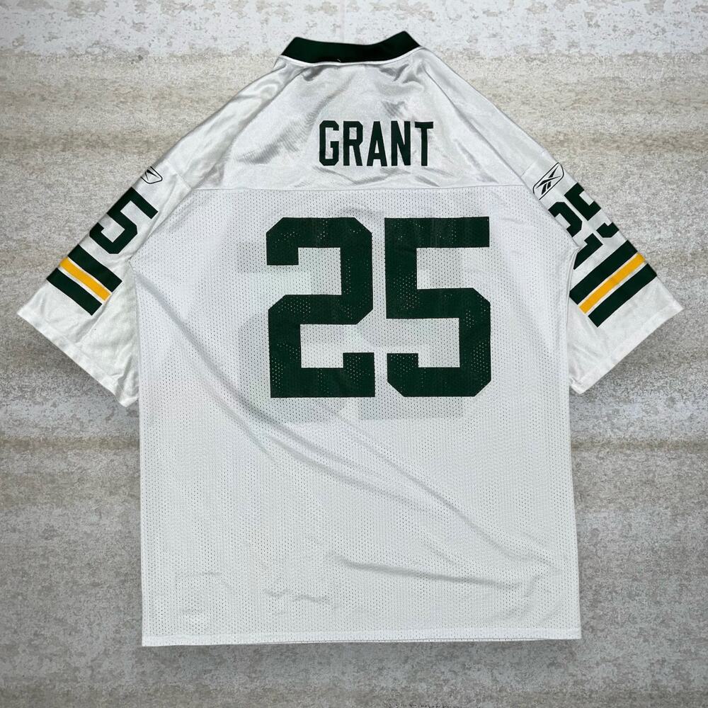 Vintage Y2K Green Bay Packers Football Jersey Mens XL White Ryan Grant Polyester - Picture 2 of 5
